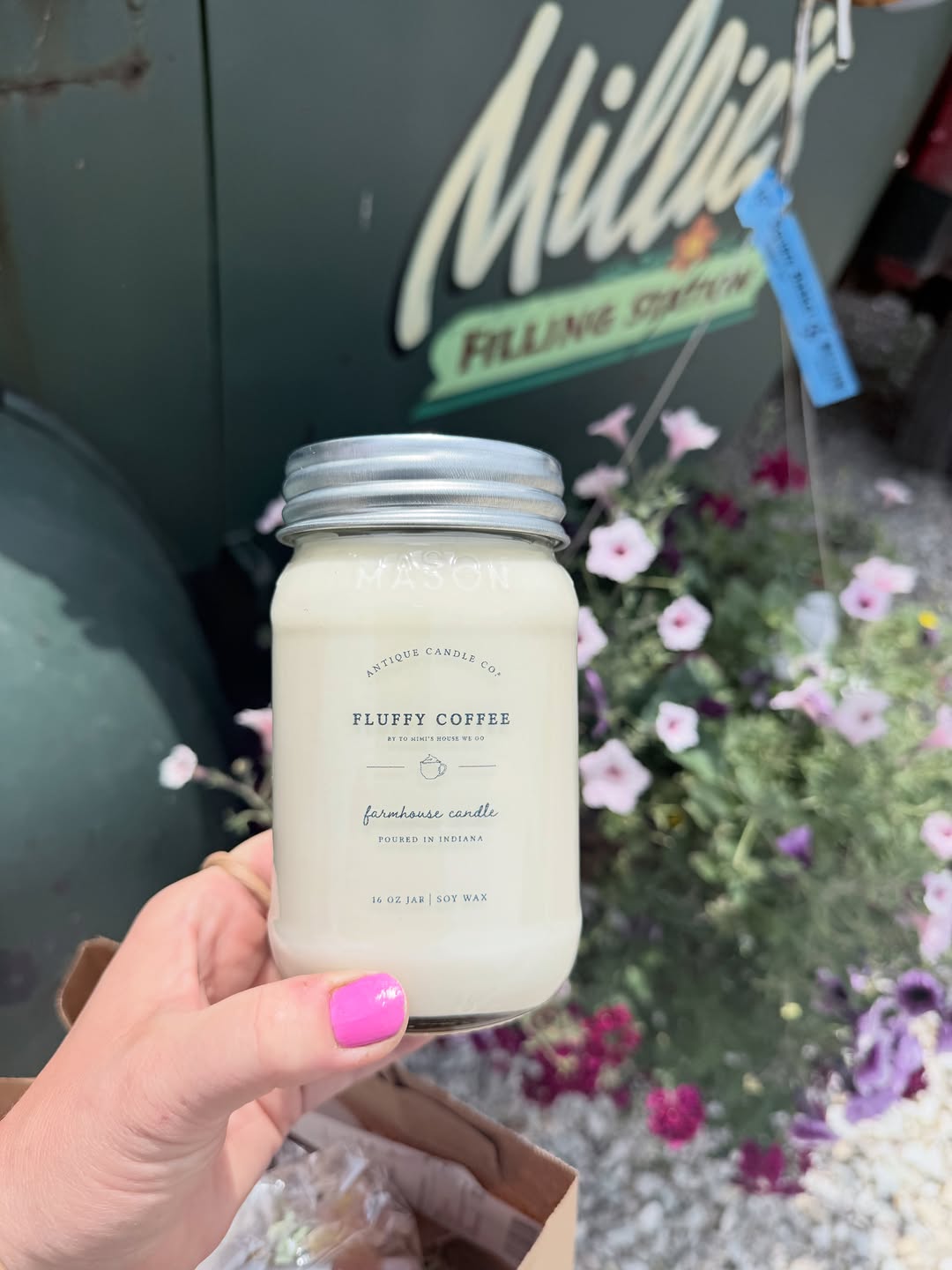 Antique Candle Co. Fluffy Coffee soy candle at Millie's